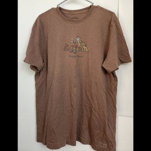 Life is Good Men's Vintage Crusher Graphic T-Shirt, Happy Hour Camping
